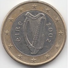 1 евро 2002 года Ирландия - 1 euro 2002 Ireland