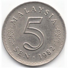 5 сенов 1982 Малайзия - 5 sen 1982 Malaysia