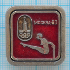 Значок серия -2, Олимпиада 1980, Москва 80, Гимнастика, СССР