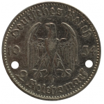 2 рейхсмарки 1934 Германия - 2 reichsmarks 1934 Germany, А, из оборота