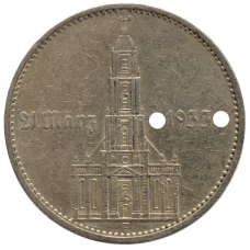 5 рейхсмарок 1934 Германия, F - 5 reichsmarks 1934 Germany, F, из оборота