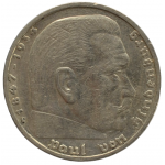 5 рейхсмарок 1936 Германия, G - 5 reichsmarks 1936 Germany, G, из оборота