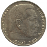 5 рейхсмарок 1936 Германия, D - 5 reichsmarks 1936 Germany, D, из оборота