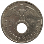 5 рейхсмарок 1936 Германия, А - 5 reichsmarks 1936 Germany, А, из оборота