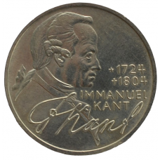 5 mark 1974 Германия ФРГ  - 5 марок 1974 BUNDESREPUBLIK DEUTSCHLAND, 250 лет со дня рождения Иммануила Канта