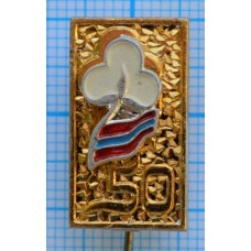 Значок Узбекская ССР, 50 лет