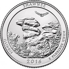 25 центов (квотер) 2016 США Шауни, D - 25 cents (quarter) 2016 ILLINOIS 2016