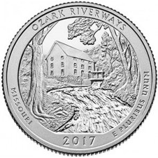 25 центов (квотер) 2017 США Озарк, D - 25 cents (quarter) 2017 MISSOURI 2017