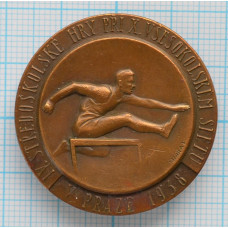 Знак Спортивный Чехия 1938 год легкая атлетика бег с барьерам