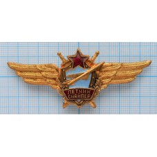 Нагрудный знак Авиация, Военный летчик-снайпер, Тяжелый, Заколка