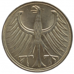 5 mark 1951 D Германия ФРГ  - 5 марок 1971 D BUNDESREPUBLIK DEUTSCHLAND