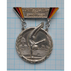 Медаль ГДР 2-ой гимнастический спортивный праздник Лейпциг