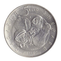 5 евро 2011 Сан-Марино "Гагарин-Шепард"