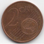 2 евроцента 1999 года Франция - 2 euro cent 1999 France