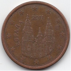 5 евроцентов 2011 Испания - 5 euro cent 2011 Spain, из оборота