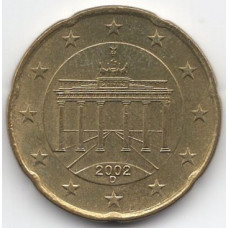 20 евроцентов 2002 Германия - 20 euro cents 2002 Germany, D, из оборота