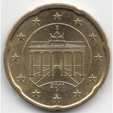 20 евроцентов 2011 Германия - 20 euro cent 2011 Germany, J, из оборота