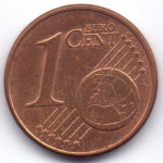 1 евроцент 2002 Германия - 1 euro cent 2002 Germany, J, из оборота