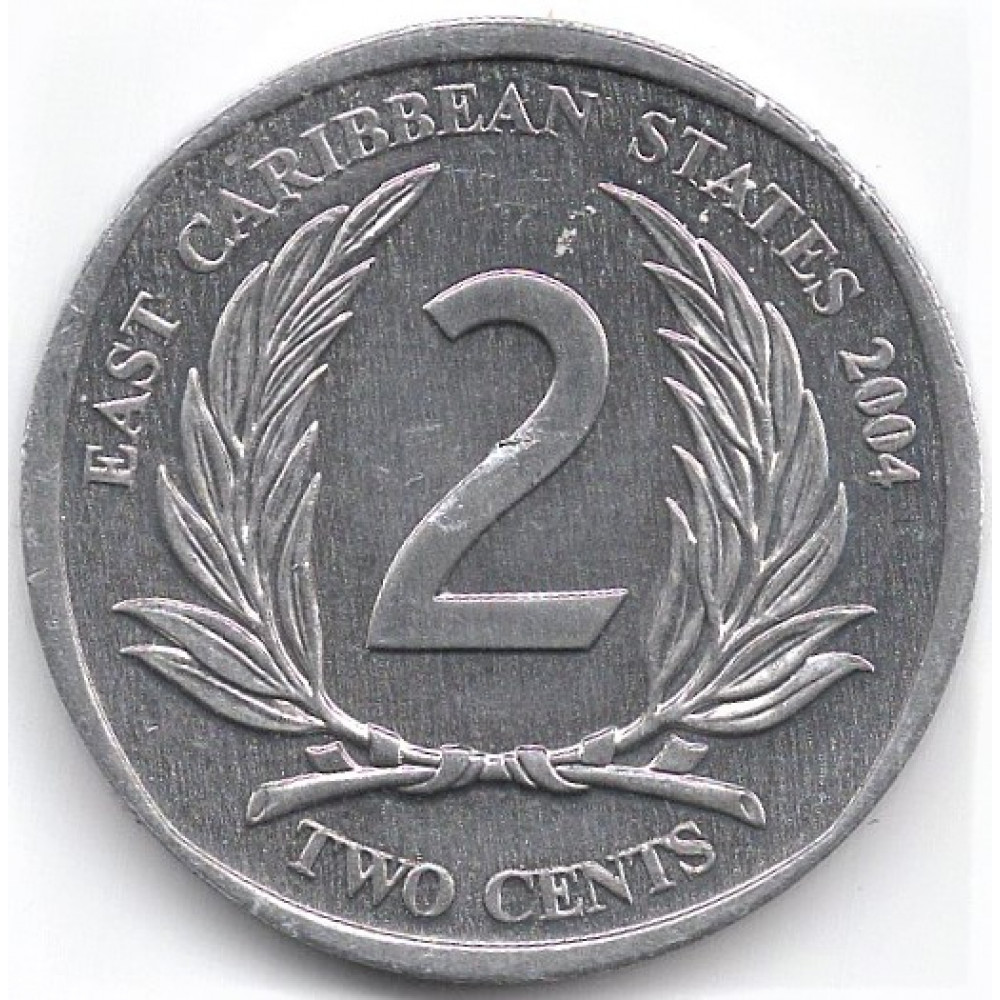 2 цента 2004 Восточно-Карибские штаты - 2 cent 2004 East Caribbean states