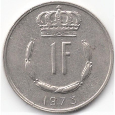 1 франк 1973 года Люксембург - 1 franc 1973 LËTZEBUERG, из оборота