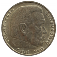 5 рейхсмарок 1938 Германия, D - 5 reichsmarks 1938 Germany, D, из оборота