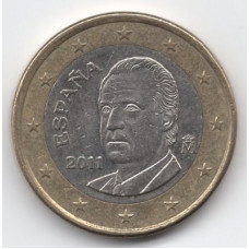 1 евро 2011 Испания - 1 euro 2011 Spain, из оборота