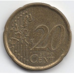 20 евроцентов 2002 Испания - 20 euro cents 2002 Spain, из оборота