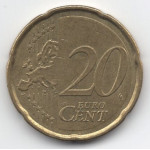 20 евроцентов 2008 Испания - 20 euro cents 2008 Spain, из оборота