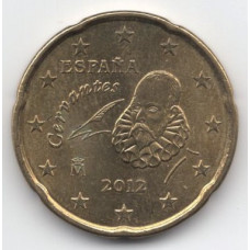 20 евроцентов 2012 Испания - 20 euro cents 2012 Spain, из оборота