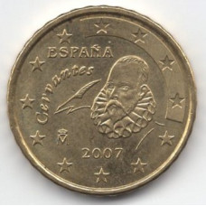 10 евроцентов 2007 года Испания - 10 euro cents 2007 Spain, из оборота