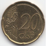 20 евроцентов 2008 года Мальта - 20 euro cents 2008 Malta, из оборота