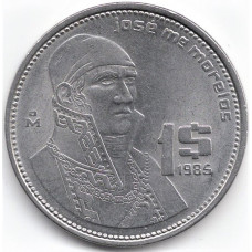 1 песо 1985 Мексика - 1 peso 1985 Mexico