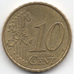 10 евроцентов 2000 года Франция - 10 euro cents 2000 France, из оборота