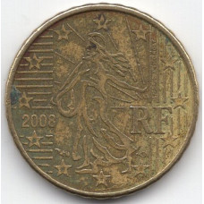 10 евроцентов 2008 года Франция - 10 euro cents 2008 France, из оборота