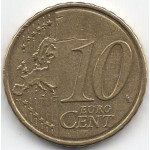 10 евроцентов 2009 года Франция - 10 euro cents 2009 France, из оборота