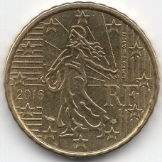 10 евроцентов 2016 года Франция - 10 euro cents 2016 France, из оборота