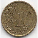 10 евроцентов 1999 года Испания - 10 euro cent 1999 Spain, из оборота