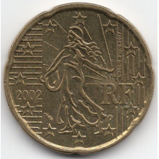 20 евроцентов 2002 года Франция - 20 euro cent 2002 France, из оборота