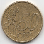 50 евроцентов 2001 года Франция - 50 euro cents 2001 France, из оборота