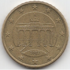 50 евроцентов 2002 года Германия - 50 euro cents 2002 Germany, G, из обращения