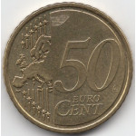 50 евроцентов 2008 года Кипр - 50 euro cents 2008 Cyprus, из оборота