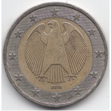 2 евро 2010 Германия - 2 euro 2010 Germany, J, из оборота