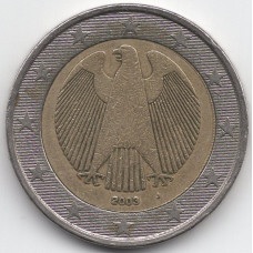 2 евро 2003 Германия - 2 euro 2003 Germany, J, из оборота