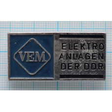 Знак VEM ELEKTRO ANLAGEN DER DDR значок ГДР