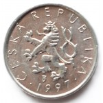 10 геллеров 1997 Чехия - 10 hellers 1997 Czech, из оборота