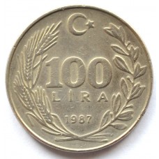 100 лир 1987 Турция - 100 lire 1987 Turkey, из оборота