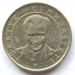 25 новых куруш 2005 Турция - 25 new kurush 2005 Turkey, из оборота