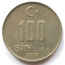 100.000 лир 2002 Турция - 100.000 lire 2002 Turkey, из оборота