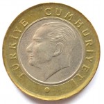 1 лира 2013 Турция - 1 lira 2013 Turkey, из оборота