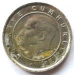 5 новых куруш 2007 Турция - 5 new kurush 2007 Turkey, из оборота